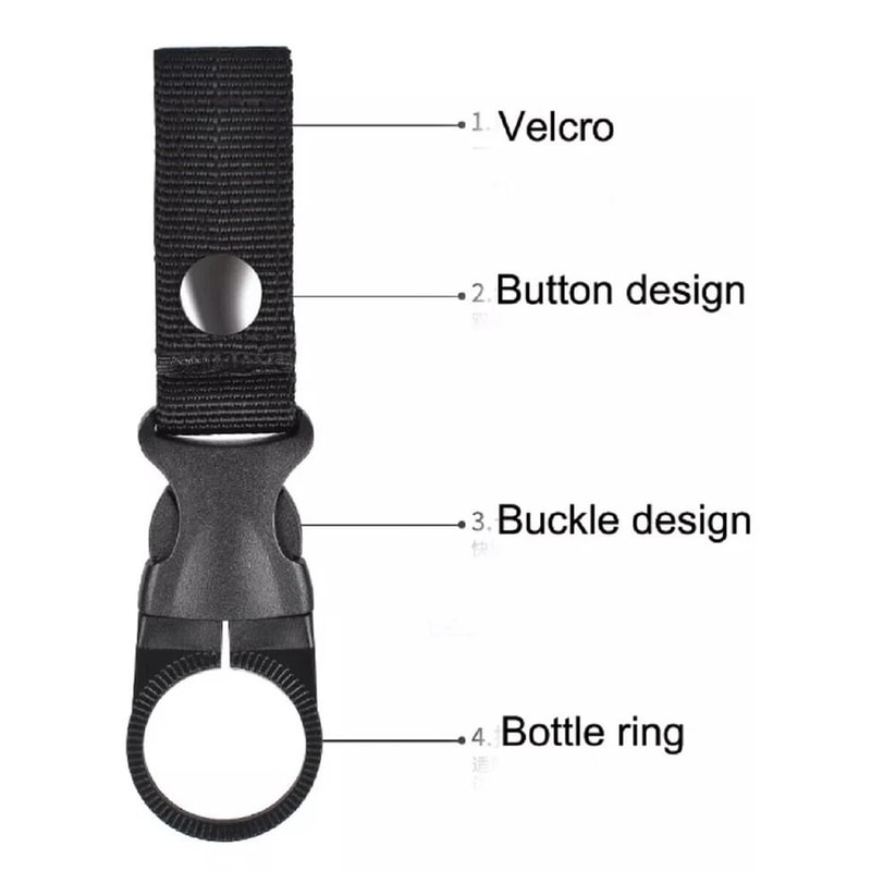 Carabiner Water Bottle Holder Clips For Belt Backpack Perfect For Travel Hiking 2