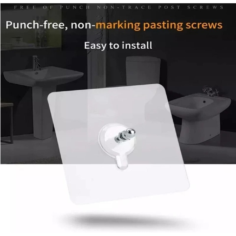 SelfAdhesive Wall Hooks No Punch No Nails 1
