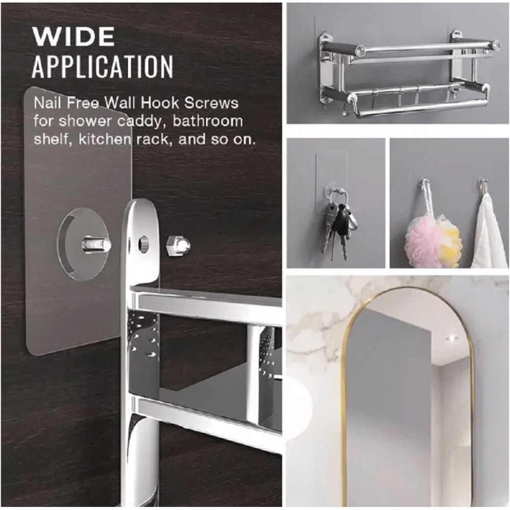 SelfAdhesive Wall Hooks No Punch No Nails 10