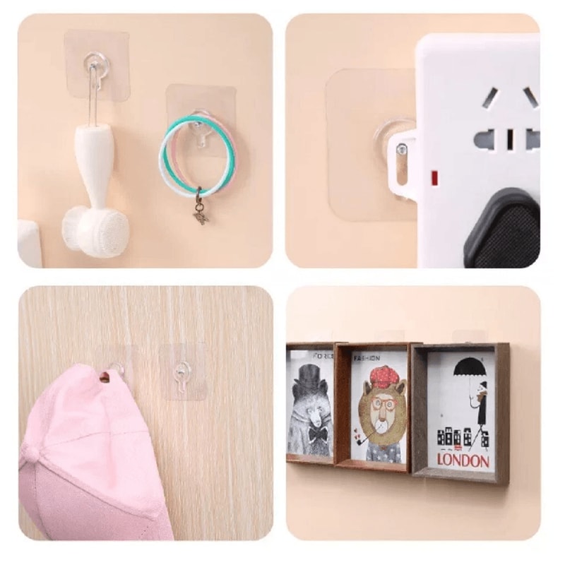 SelfAdhesive Wall Hooks No Punch No Nails 11