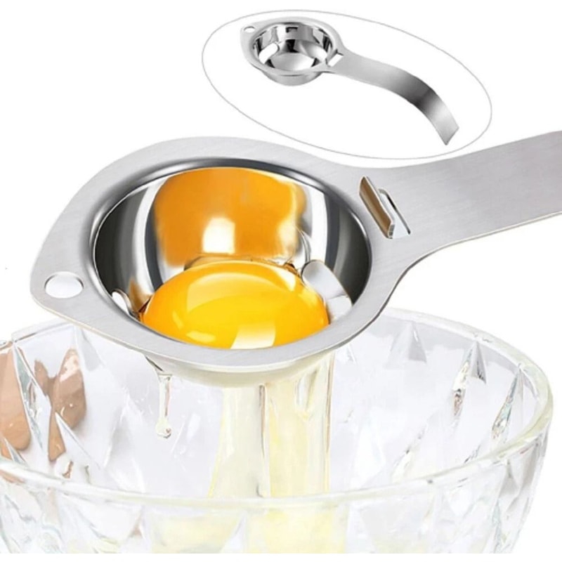 Egg Yolk White Separator Sieve Tool Easy Kitchen Gadget For Baking And Cooking 8