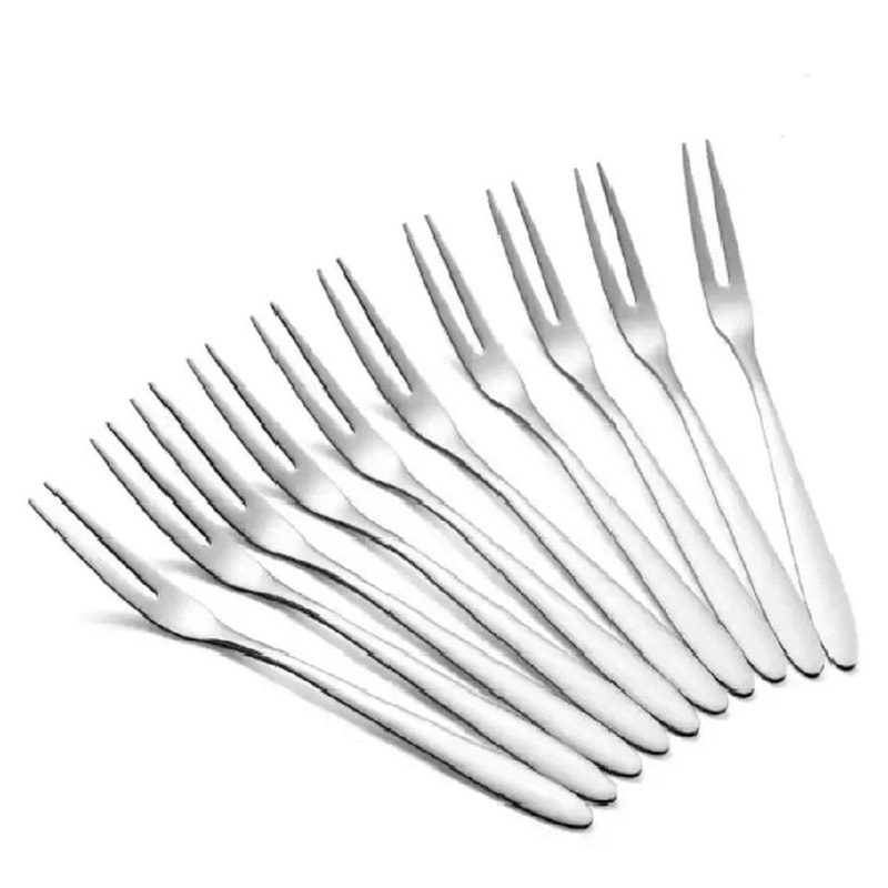 Stainless Steel Mini Fork Prong Fruit Dessert Appetizer Forks 0