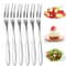 Stainless Steel Mini Fork Prong Fruit Dessert Appetizer Forks 8