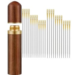 self threading sewing needles with case premium stainless steel darning needles for easy threading