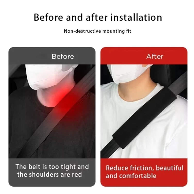 Universal Seat Belt Covers Soft Shoulder Pad Strap Protectors For Car Comfort 5