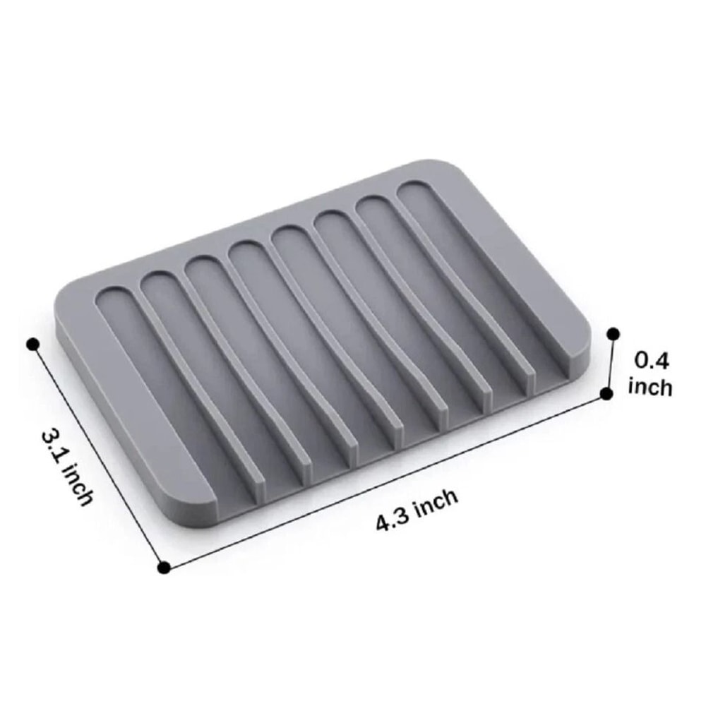 Silicone Soap Dish Set SelfDraining Water Drainer Tray For Bathroom Soap QuickDry Silicone Holder 5