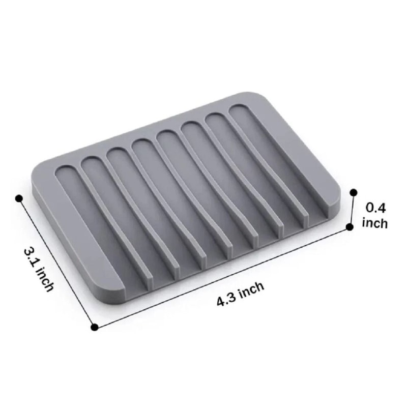 Silicone Soap Dish Set SelfDraining Water Drainer Tray For Bathroom Soap QuickDry Silicone Holder 5