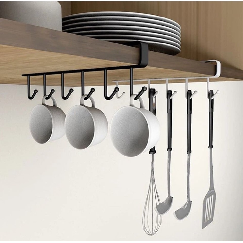 UnderShelf Mug Holder Rack Kitchen Coffee Cup Storage Hooks 3