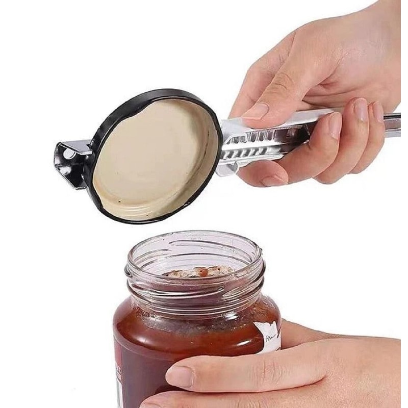 Adjustable Stainless Steel Jar Opener Easy Grip Lid Remover For Arthritis Seniors 3