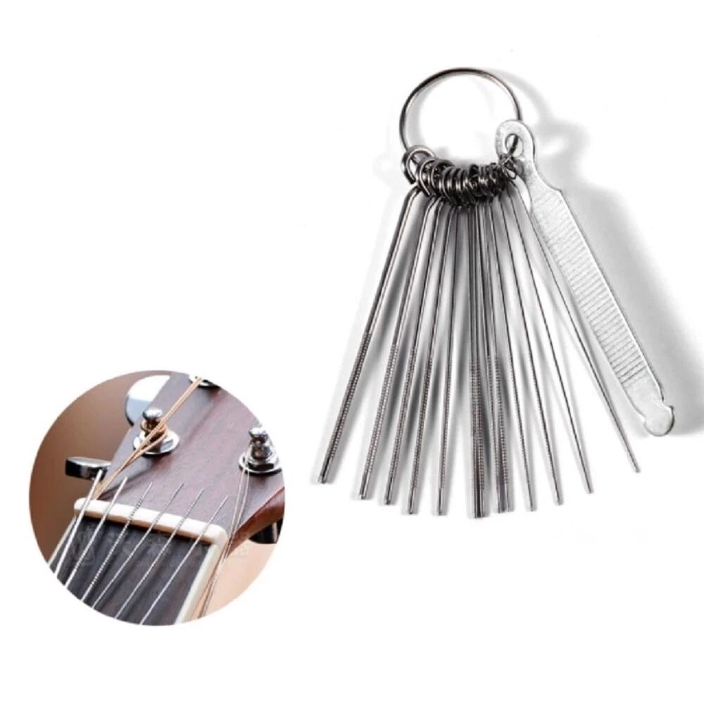 Guitar Nut Slotting File Kit For Precision String Slot Repair Luthier Saw File Set 0