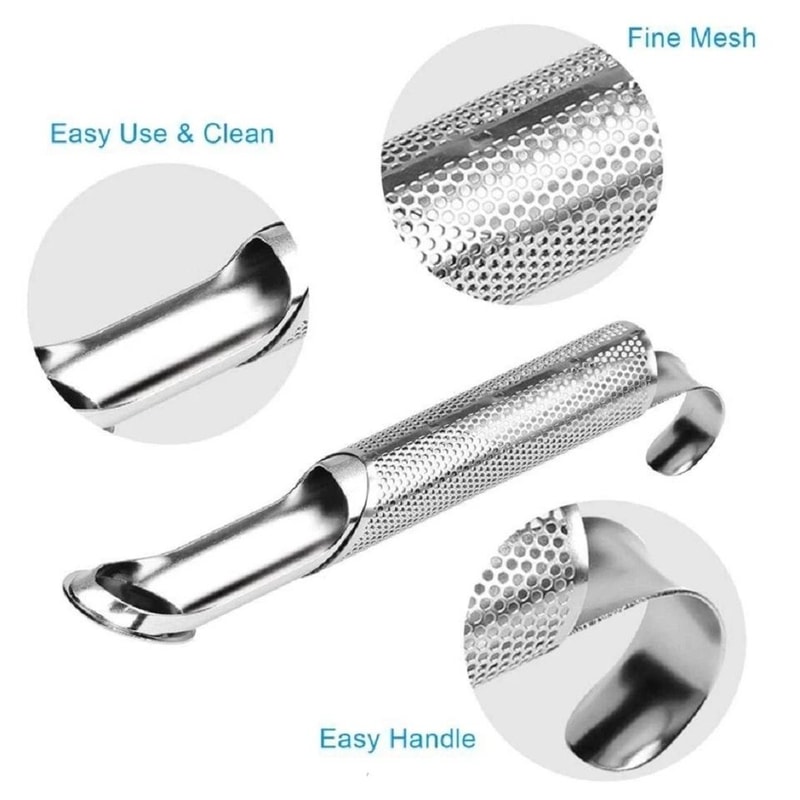 Stainless Steel Tea Diffuser Stick Loose Leaf Strainer With Hook Handle 1