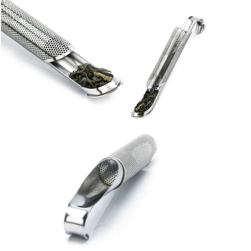 Stainless Steel Tea Diffuser Stick Loose Leaf Strainer With Hook Handle 4