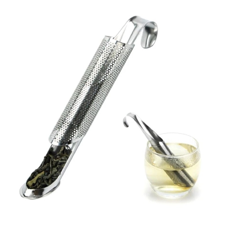 Stainless Steel Tea Diffuser Stick Loose Leaf Strainer With Hook Handle 5