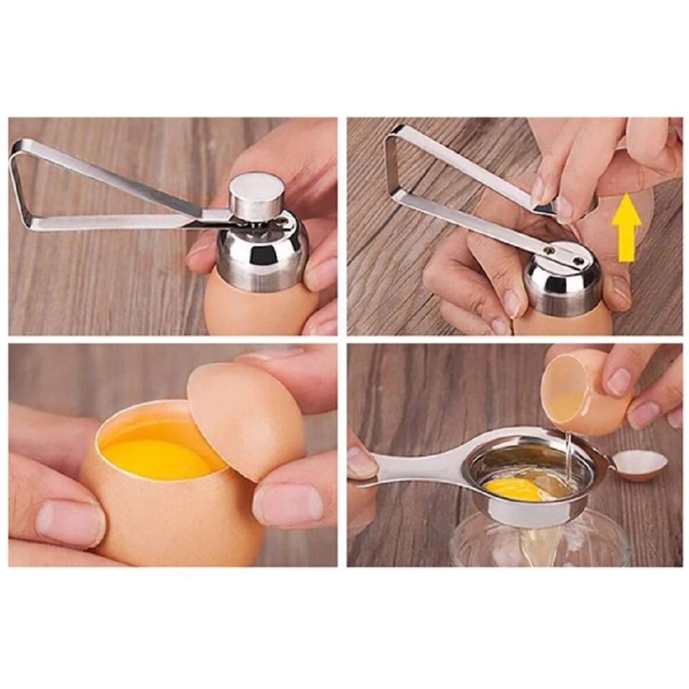 Stainless Steel Egg Topper Shell Cutter Precision Tool For Soft Hard Boiled Eggs 5