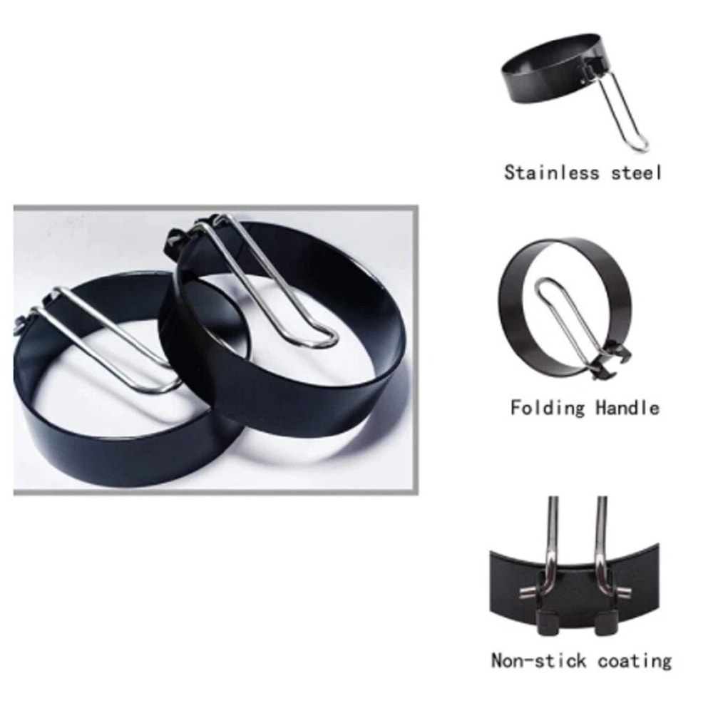 Nonstick Egg And Pancake Mold Rings Set Perfect For Breakfast Omelets And Pancakes 2