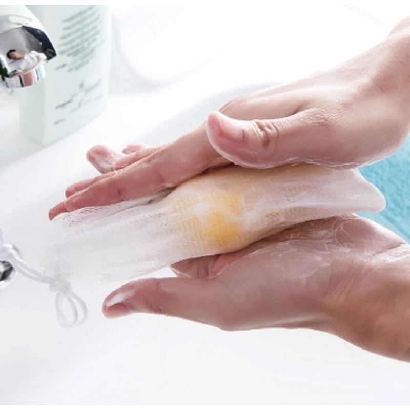 Mesh Soap Saver Bags Exfoliating Soap Sock Pouches For Suds Boosting Skin Care 3