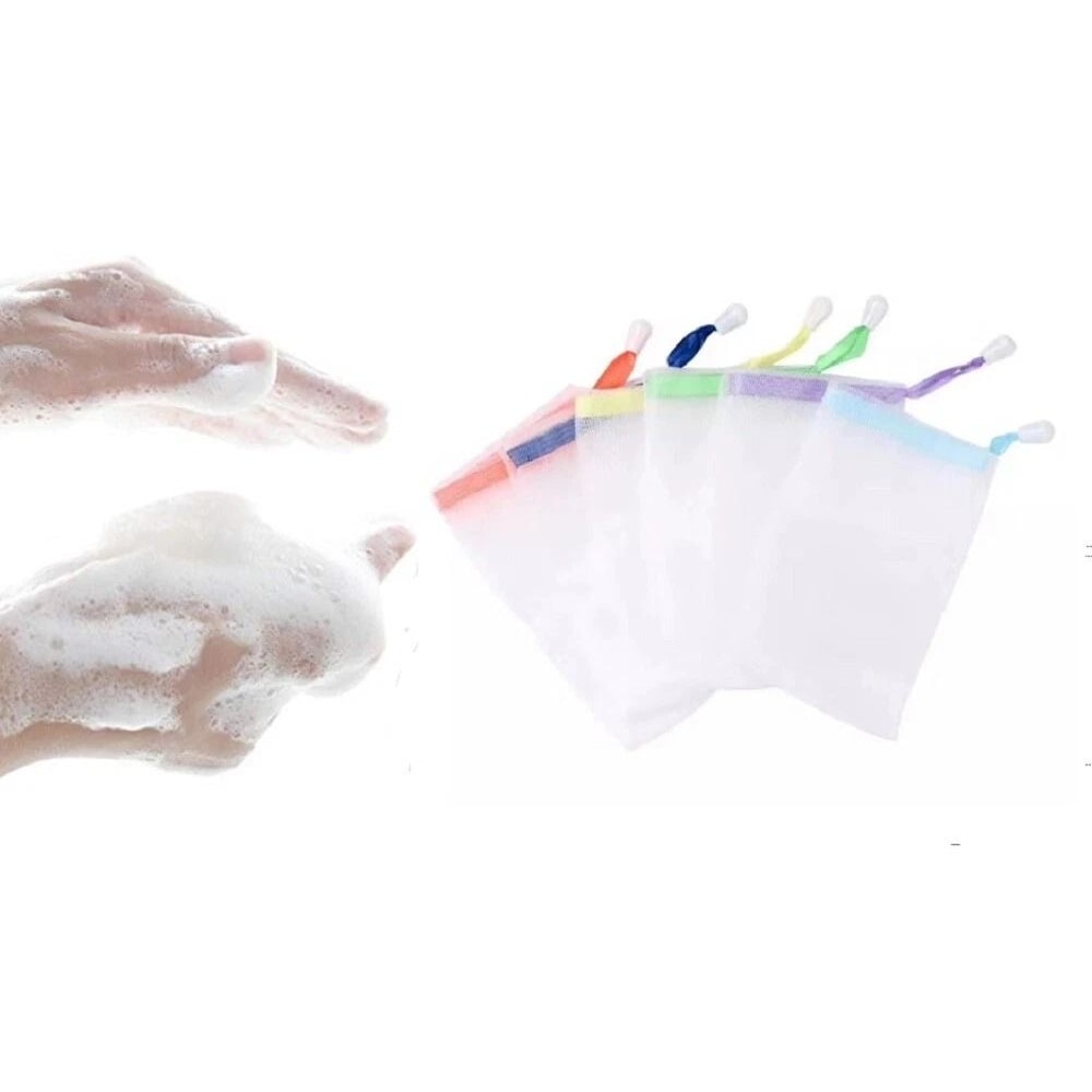 Mesh Soap Saver Bags Exfoliating Soap Sock Pouches For Suds Boosting Skin Care 5