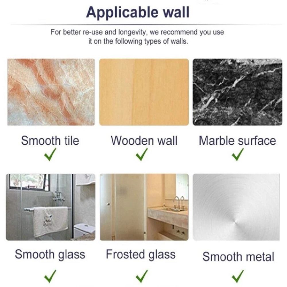 Wall Mount Broom Mop Holder Self Adhesive Gripper Rack For Garage Home Organization 2