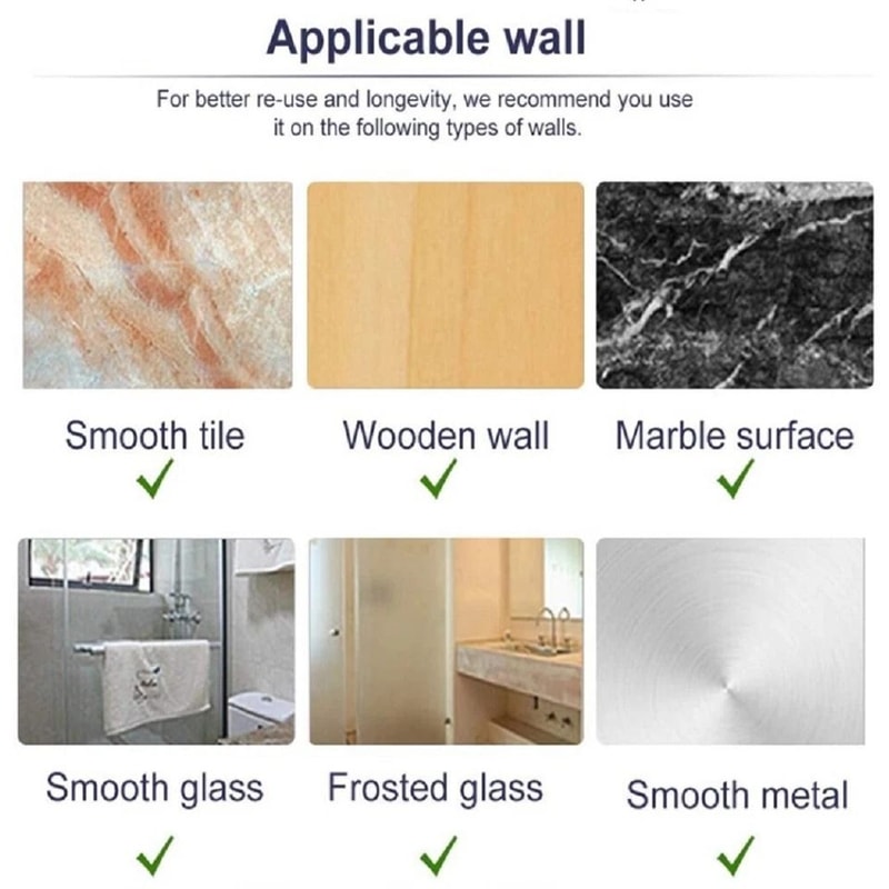 Wall Mount Broom Mop Holder Self Adhesive Gripper Rack For Garage Home Organization 2