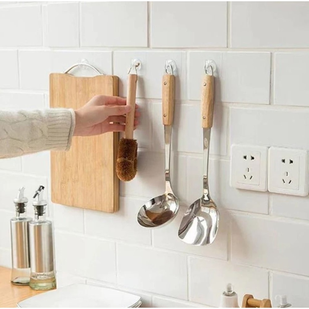 Clear HeavyDuty Adhesive Wall Hooks Seamless NonDamaging Hangers For Home Organization 4