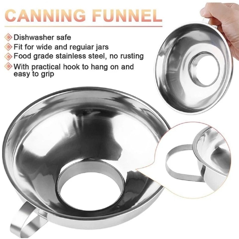 Stainless Steel Canning Funnel Set For Wide Mouth Mason Jars Precision Filling Tool For Canning Pr 5