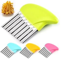 crinkle cutter set stainless steel wavy slicer for fries & vegetables
