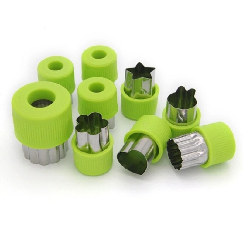 Stainless Steel Fruit Veggie Cutter Set With Mini Cookie Shaped Slicers Molds 1