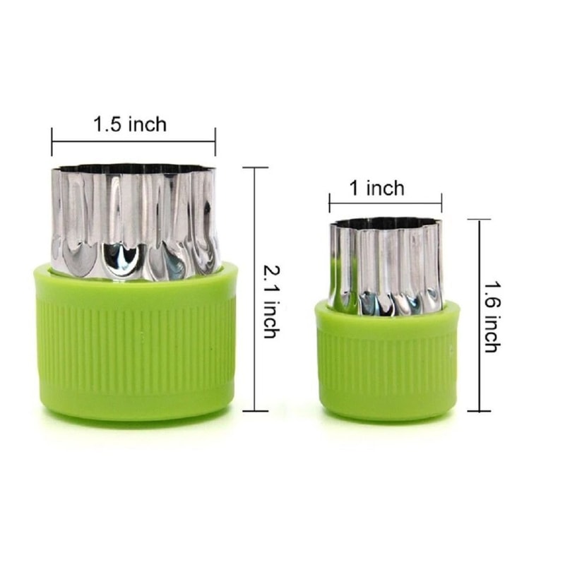 Stainless Steel Fruit Veggie Cutter Set With Mini Cookie Shaped Slicers Molds 2