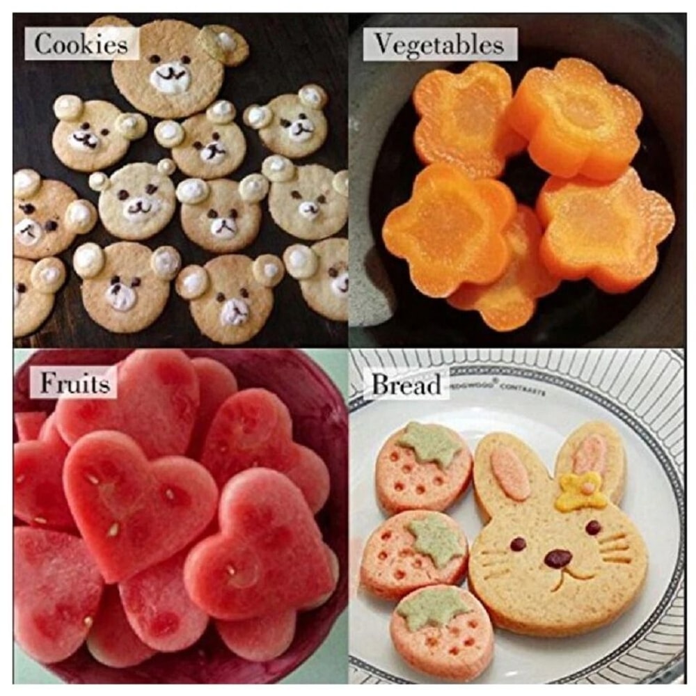 Stainless Steel Fruit Veggie Cutter Set With Mini Cookie Shaped Slicers Molds 5