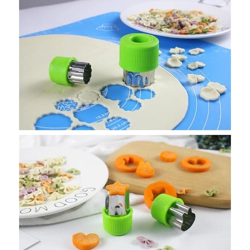 Stainless Steel Fruit Veggie Cutter Set With Mini Cookie Shaped Slicers Molds 7