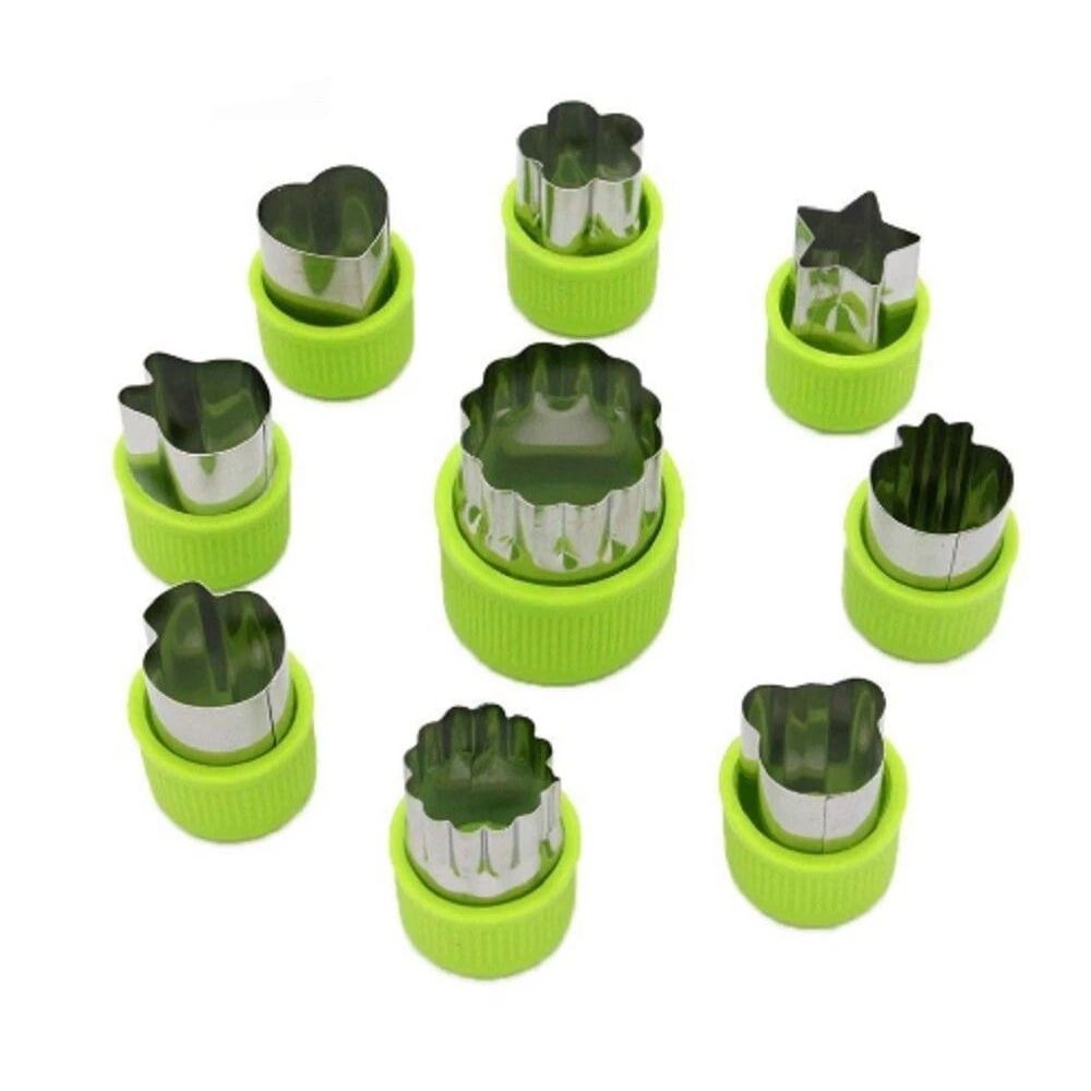 Stainless Steel Fruit Veggie Cutter Set With Mini Cookie Shaped Slicers Molds 0