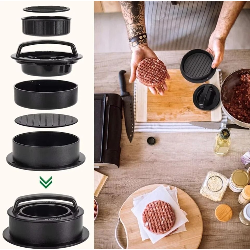 Burger Press Kit With Wax Papers Patty Maker Stuffed Burger Press 4