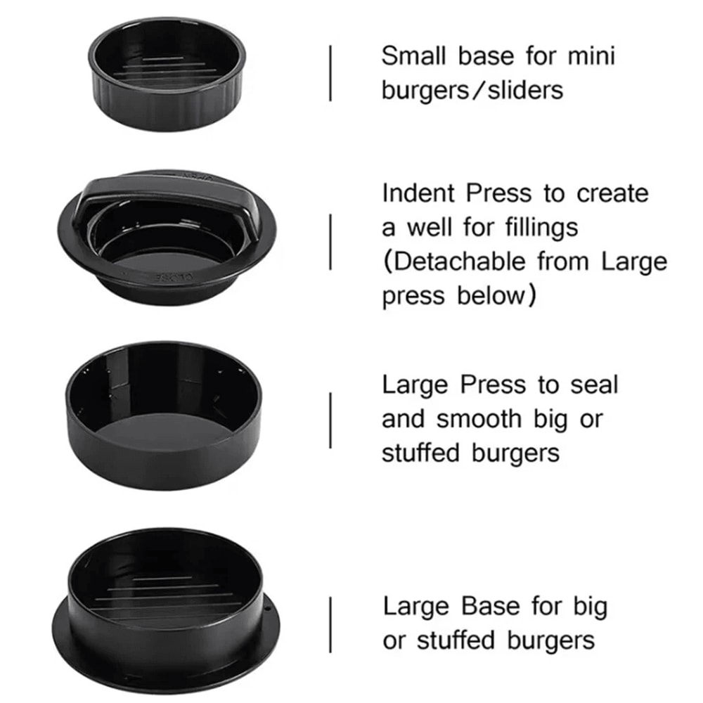 Burger Press Kit With Wax Papers Patty Maker Stuffed Burger Press 8