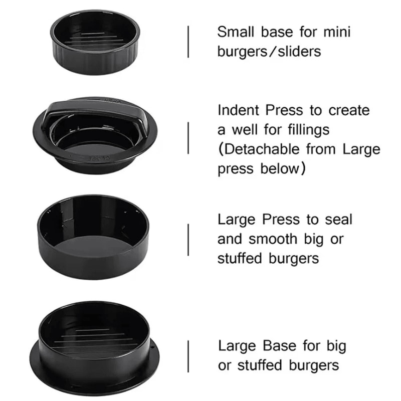 Burger Press Kit With Wax Papers Patty Maker Stuffed Burger Press 8