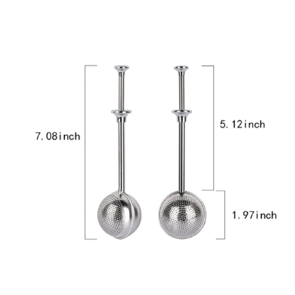 Stainless Steel Long Handle Tea Ball Infuser For Loose Leaf Tea Reusable Strainer 1
