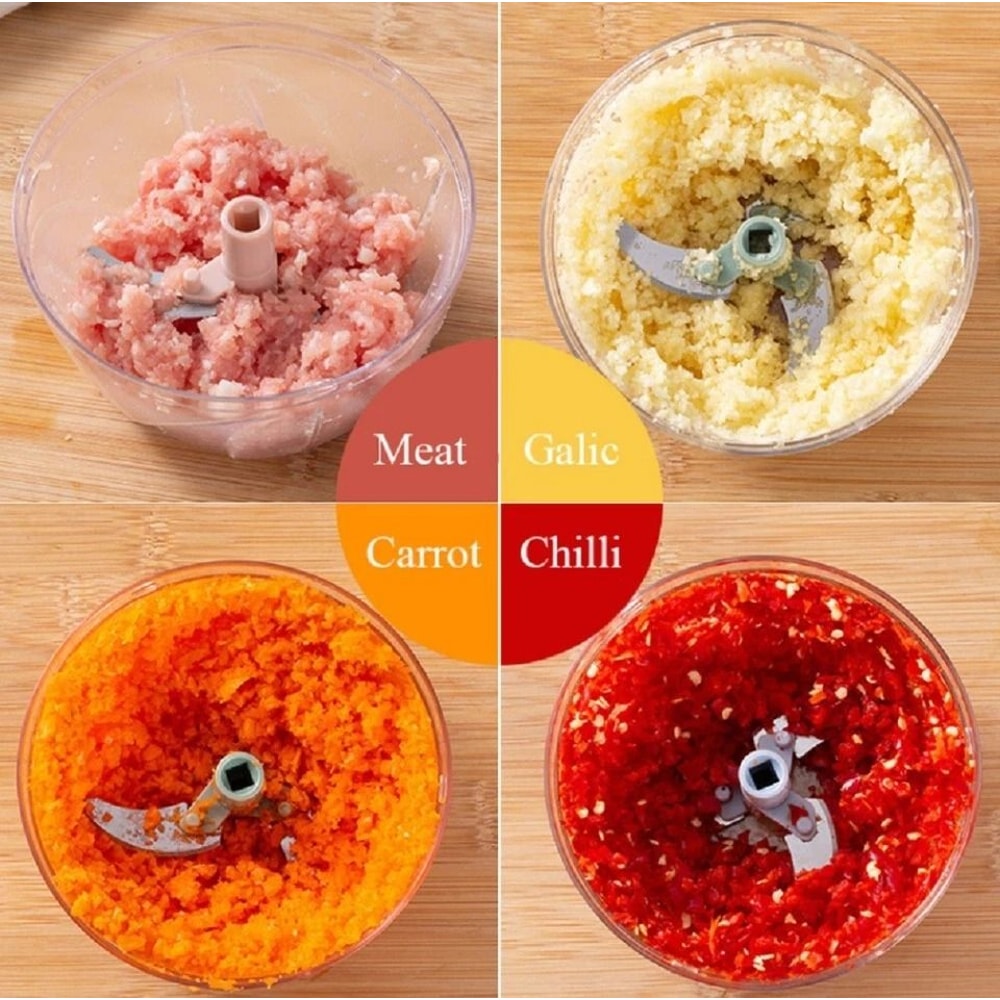 Portable Manual Food Chopper HandPull String Onion Garlic Vegetable Mincer 1