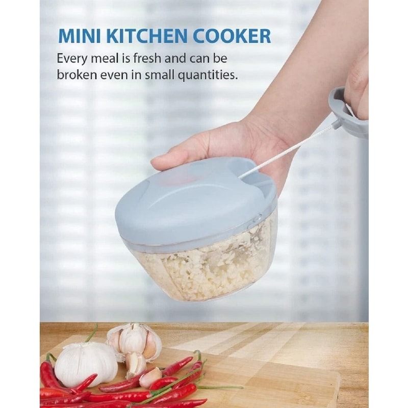 Portable Manual Food Chopper HandPull String Onion Garlic Vegetable Mincer 5