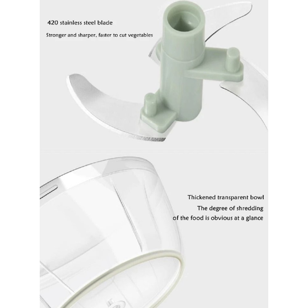 Portable Manual Food Chopper HandPull String Onion Garlic Vegetable Mincer 6