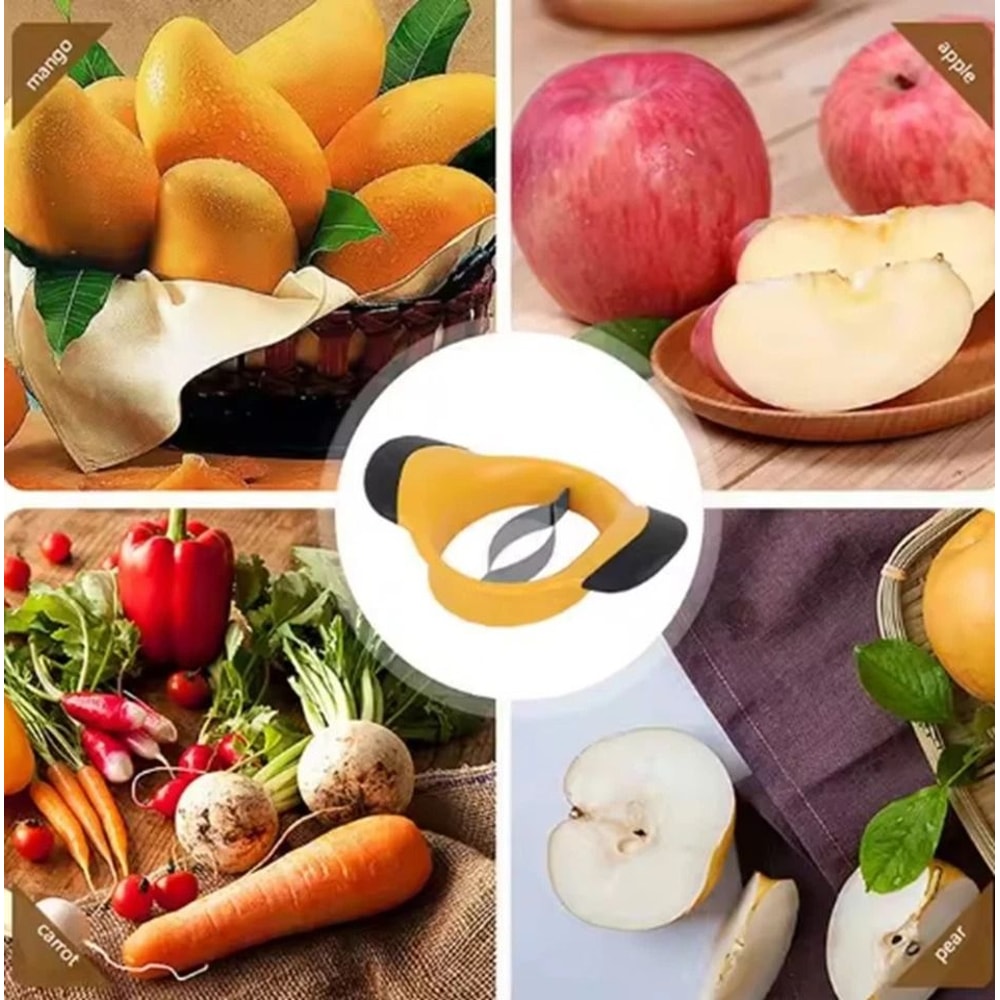 Mango Slicer Pitter With Ergonomic NonSlip Grip Stainless Steel Fruit Cutter 3