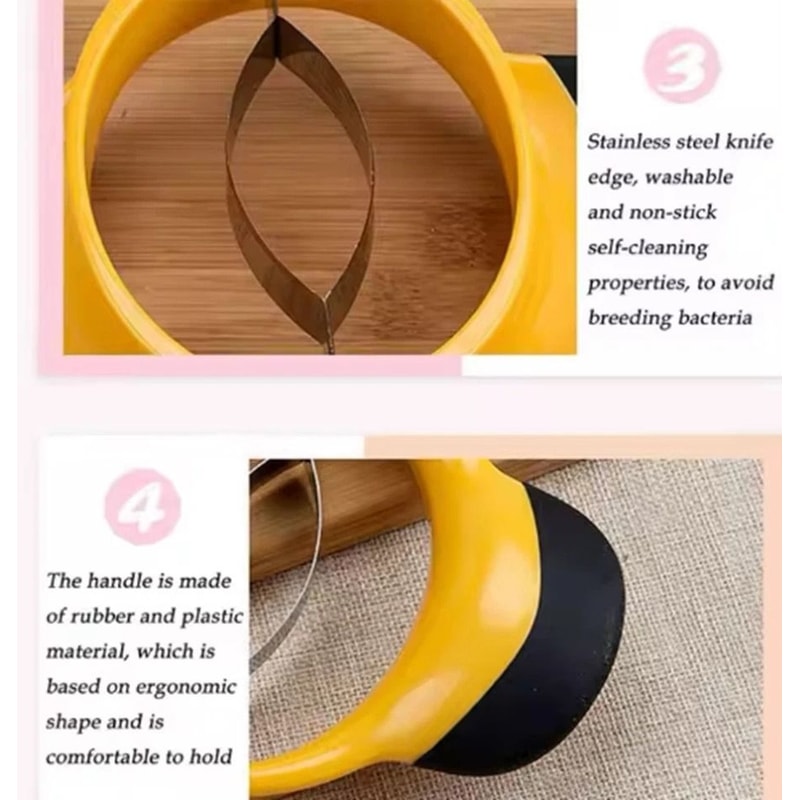 Mango Slicer Pitter With Ergonomic NonSlip Grip Stainless Steel Fruit Cutter 5