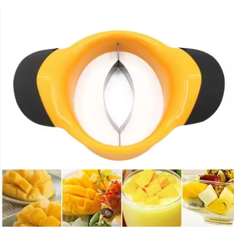 Mango Slicer Pitter With Ergonomic NonSlip Grip Stainless Steel Fruit Cutter 8