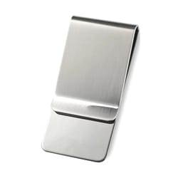 stainless steel money clip slim silver cash holder durable pocket bill clip for men & women