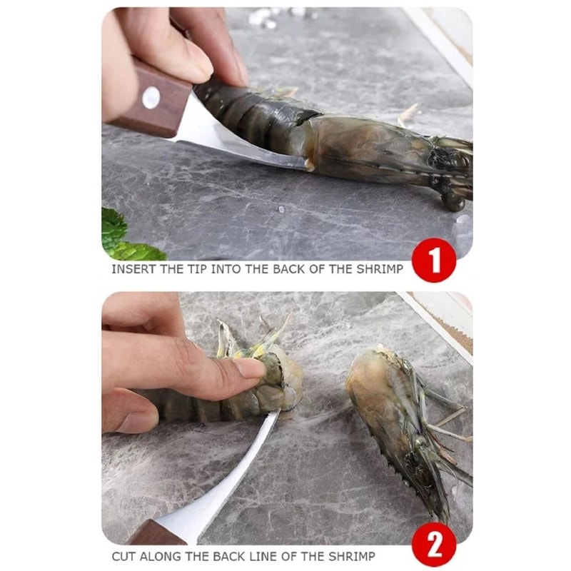 Stainless Steel Shrimp Peeler Deveiner Set Quick Shrimp Cleaner Kitchen Tool 1