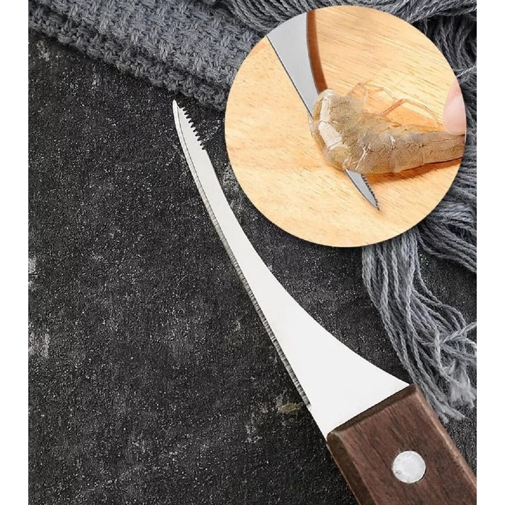 Stainless Steel Shrimp Peeler Deveiner Set Quick Shrimp Cleaner Kitchen Tool 5