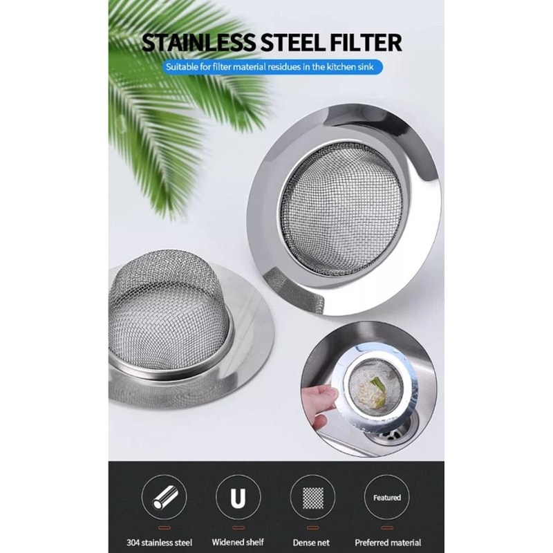 Stainless Steel Sink Strainer Set Kitchen Drain Catcher For Effortless CleanUp 1