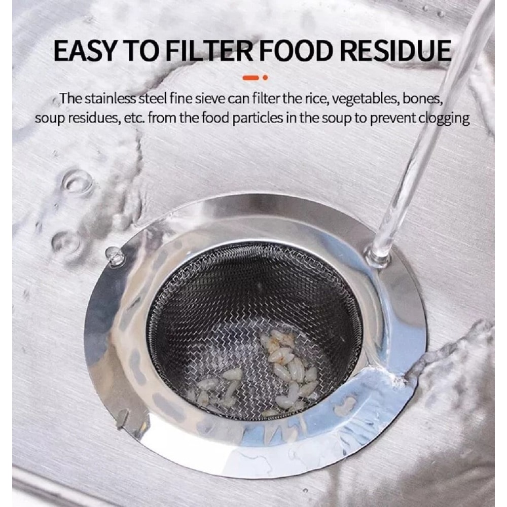 Stainless Steel Sink Strainer Set Kitchen Drain Catcher For Effortless CleanUp 2