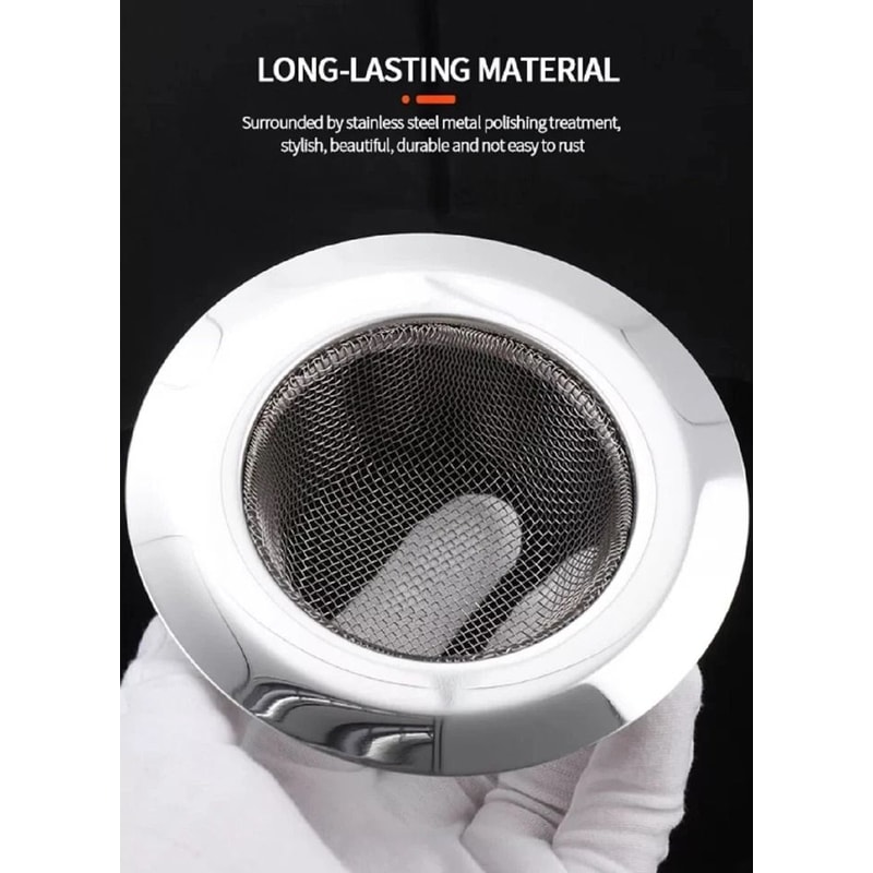 Stainless Steel Sink Strainer Set Kitchen Drain Catcher For Effortless CleanUp 5