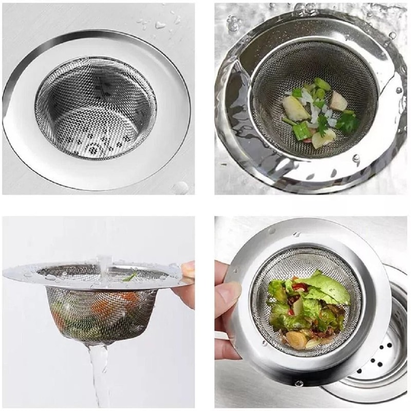 Stainless Steel Sink Strainer Set Kitchen Drain Catcher For Effortless CleanUp 7