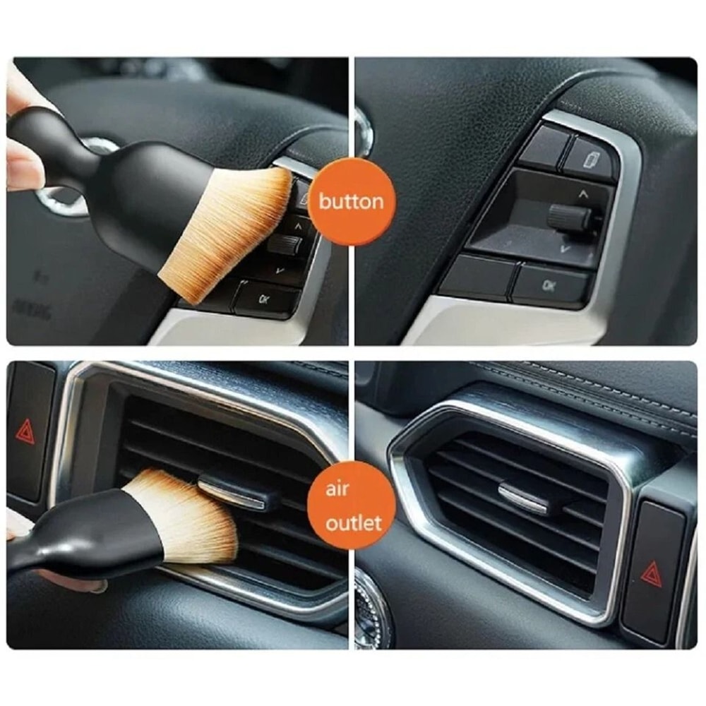Soft Bristle Car Interior Detail Brush Gentle Dust Cleaner For Dashboard Vents Console 3
