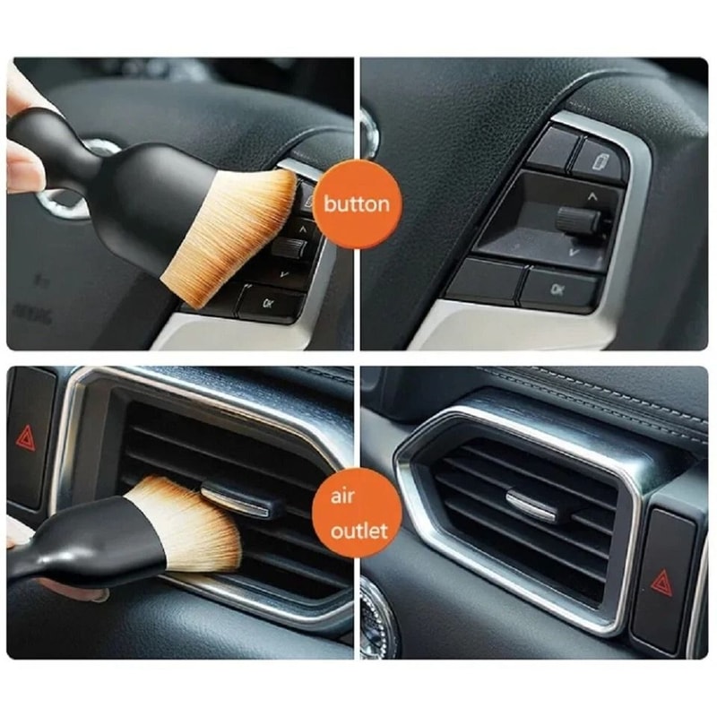 Soft Bristle Car Interior Detail Brush Gentle Dust Cleaner For Dashboard Vents Console 3
